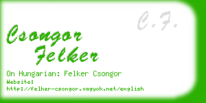 csongor felker business card